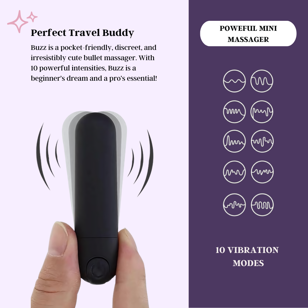 Buzz Mini Massager Black Boldedge